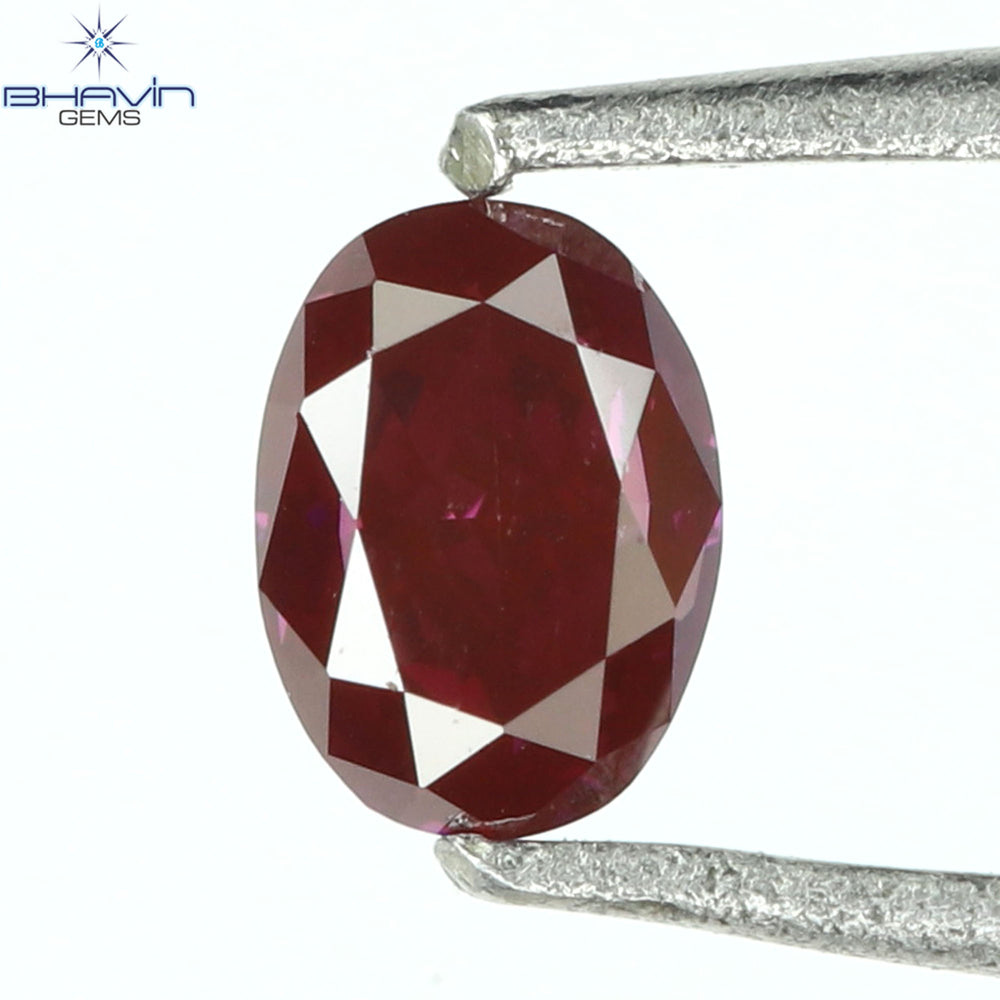 0.14CT、オーバルダイヤモンド、ビビッドピンクカラー、VS1クラリティ