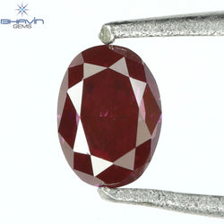 0.14CT、オーバルダイヤモンド、ビビッドピンクカラー、VS1クラリティ
