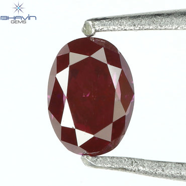 0.14 CT, Oval Diamond, Vivid Pink Color, VS1 Clarity