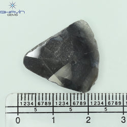 6.75 CT Pear Slice Shape Natural Diamond Gray Color I3 Clarity (21.00 MM)