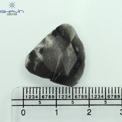 4.93 CT Slice Shape Natural Diamond Gray Color I3 Clarity (20.00 MM)