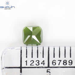 0.37 CT Cushion Diamond Enhanced Green Color Clarity VS2