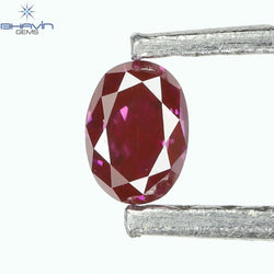 0.09 CT, Oval Diamond, Vivid Pink Color, VS1 Clarity