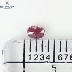 0.09 CT, Oval Diamond, Vivid Pink Color, VS1 Clarity
