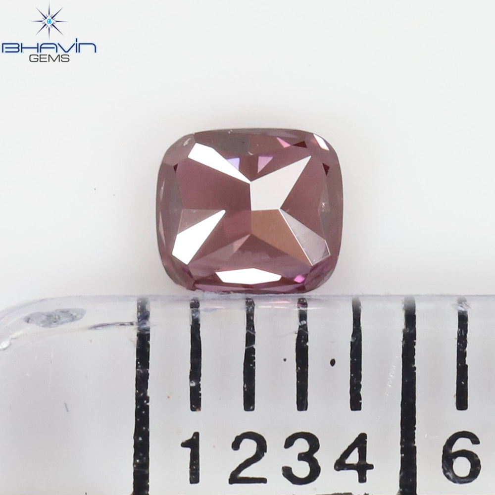 0.17 CT, Cushion Diamond, Pink Color, VVS1 Clarity