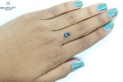 1.03 CT、ジオメトリック ダイヤモンド、ブルー ダイヤモンド、クラリティ I3