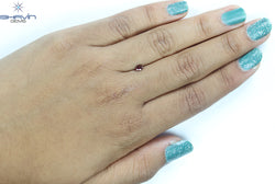 0.26 CT, Oval Diamond, Vivid Pink Color,  VS1 Clarity