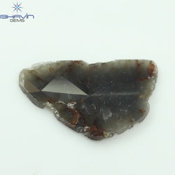 4.61 CT Slice Shape Natural Diamond Brown Gray Color I3 Clarity (22.50 MM)