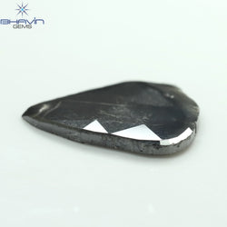 8.58 CT ペア スライス シェイプ ナチュラル ダイヤモンド グレー カラー I3 クラリティ (22.00 MM)