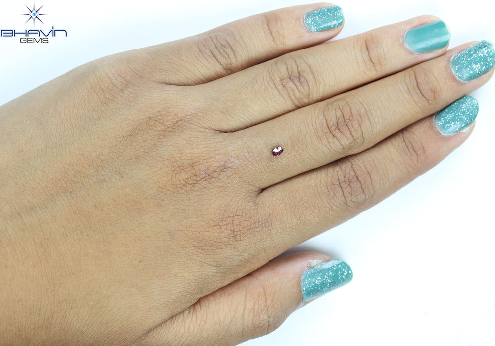 0.14CT、オーバルダイヤモンド、ビビッドピンクカラー、VS1クラリティ