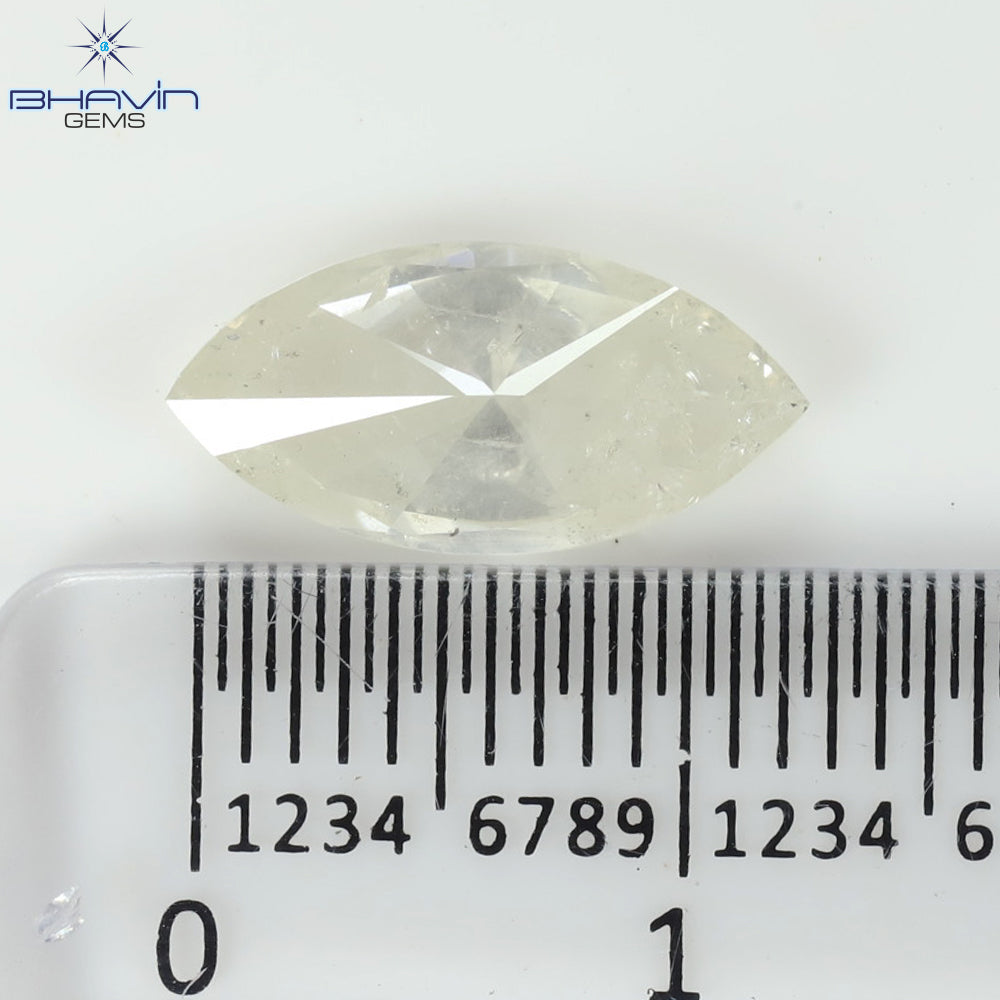 1.96 CT ,Marquise Shape Natural White Color, I3 Clarity (13.50 MM)
