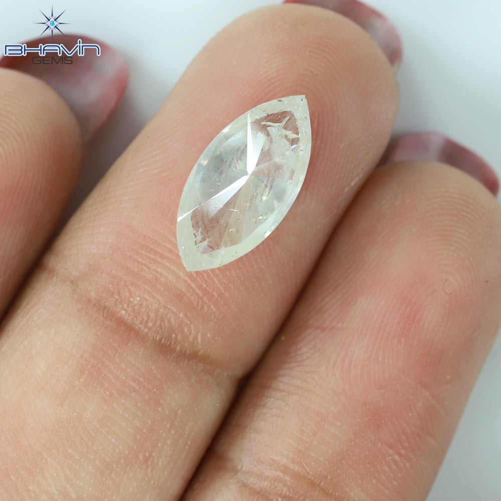 1.96 CT ,Marquise Shape Natural White Color, I3 Clarity (13.50 MM)