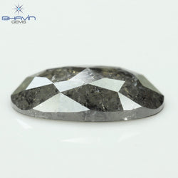2.53 CT, 0val Shape Natural Loose Diamond, Black Gray (Salt And Pepper)Color, Clarity I3 (11.76 MM)