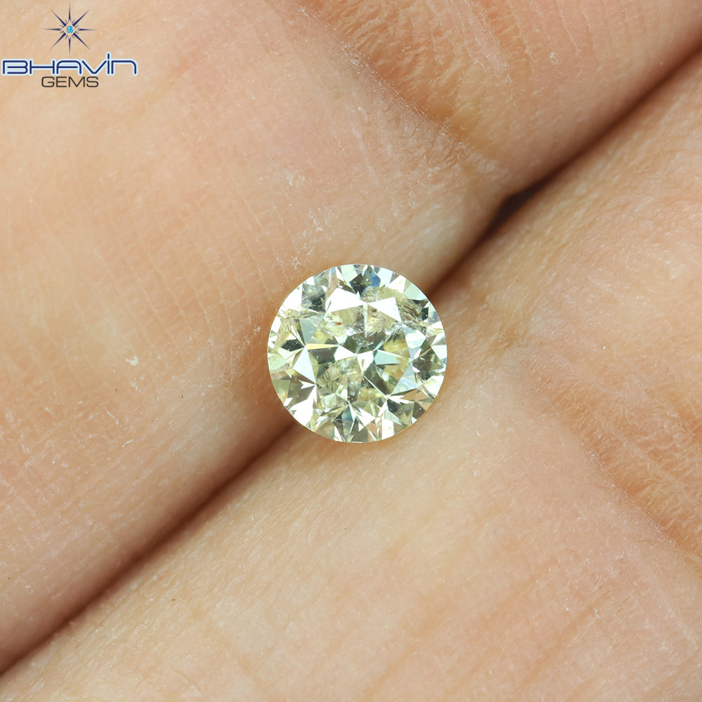 0.40 CT, Round Shape Natural Diamond ,White (M) , I2 Clarity (4.45 MM )