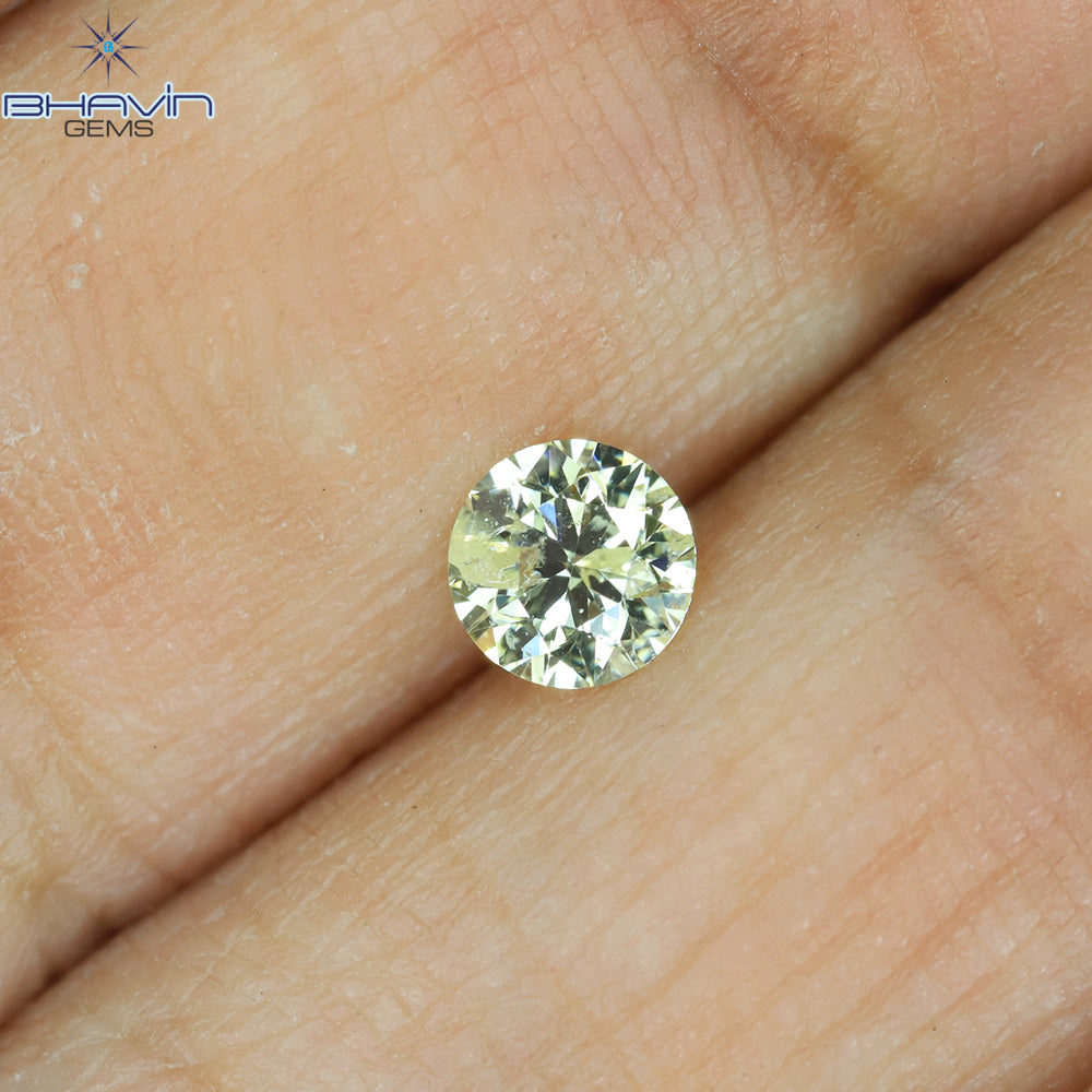 0.32 CT, Round Shape Natural Diamond White (M) Color , I1 Clarity (4.36 MM)