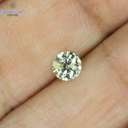 0.32 CT, Round Shape Natural Diamond White (M) Color , I1 Clarity (4.36 MM)