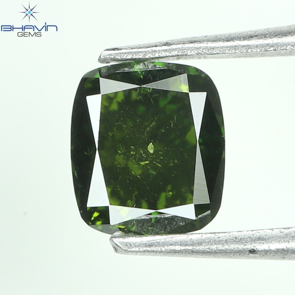0.30CT、クッションダイヤモンド、グリーンカラー、クラリティSI2
