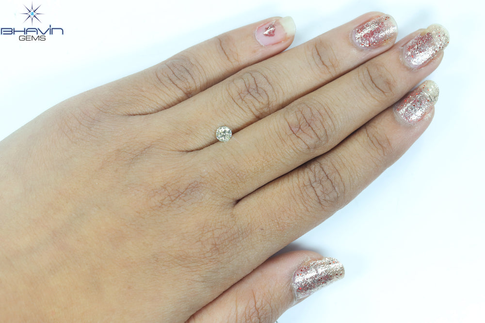 0.40 CT, Round Shape Natural Diamond ,White (M) , I2 Clarity (4.45 MM )
