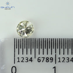 0.30 CT ラウンド ブリリアント カット ダイヤモンド、ホワイト (M) カラー、クラリティ I2