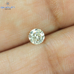 0.30 CT ラウンド ブリリアント カット ダイヤモンド、ホワイト (M) カラー、クラリティ I2