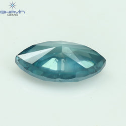0.52 CT, Marquise Diamond, Green Color, Blue Color ,Clarity SI1