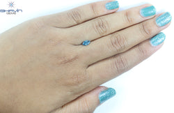 0.52 CT, Marquise Diamond, Green Color, Blue Color ,Clarity SI1