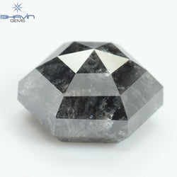 2.58 CT, Hexagon Diamond, Salt And Pepper Diamond, Clarity I3