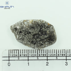 4.68 CT Slice Shape Natural Diamond Salt And Pepper Color I3 Clarity (25.52 MM)