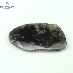 9.04 CT Slice Shape Natural Diamond Salt And Pepper Color I3 Clarity (22.86 MM)