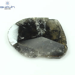 9.04 CT Slice Shape Natural Diamond Salt And Pepper Color I3 Clarity (22.86 MM)