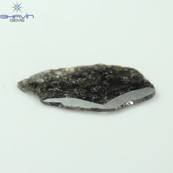4.68 CT Slice Shape Natural Diamond Salt And Pepper Color I3 Clarity (25.52 MM)