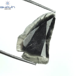 2.16 CT Slice Shape Natural Diamond Salt And Pepper Color I3 Clarity (17.12 MM)