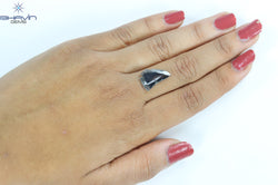 2.16 CT Slice Shape Natural Diamond Salt And Pepper Color I3 Clarity (17.12 MM)