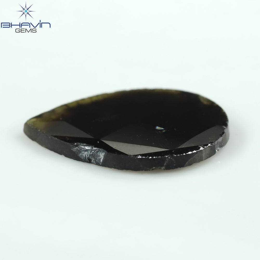 6.49 CT Pear Slice Shape Natural Diamond Brown Color I3 Clarity (19.54 MM)
