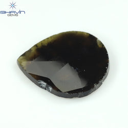 6.49 CT Pear Slice Shape Natural Diamond Brown Color I3 Clarity (19.54 MM)