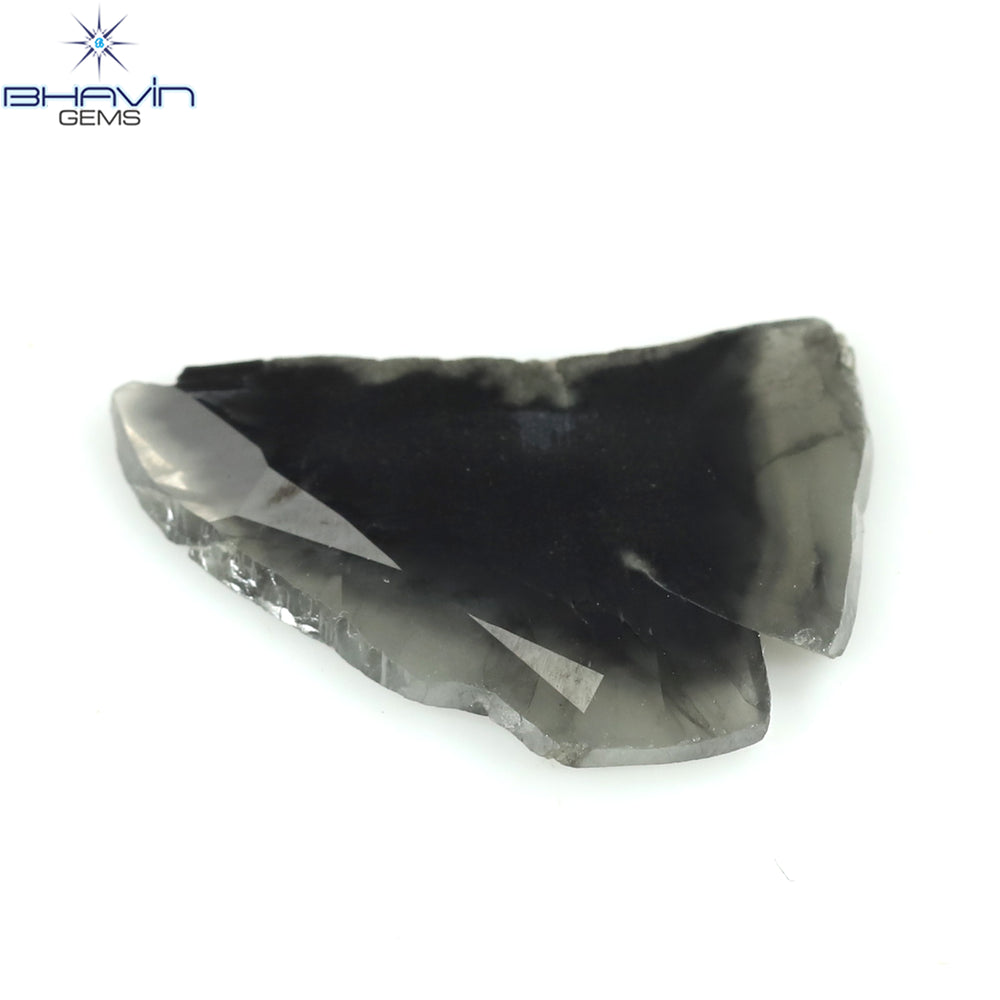 2.16 CT Slice Shape Natural Diamond Salt And Pepper Color I3 Clarity (17.12 MM)
