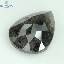 1.48 CT Pear Shape Natural Loose Diamond Salt and Pepper Color Clarity I3,( 8.30 MM)