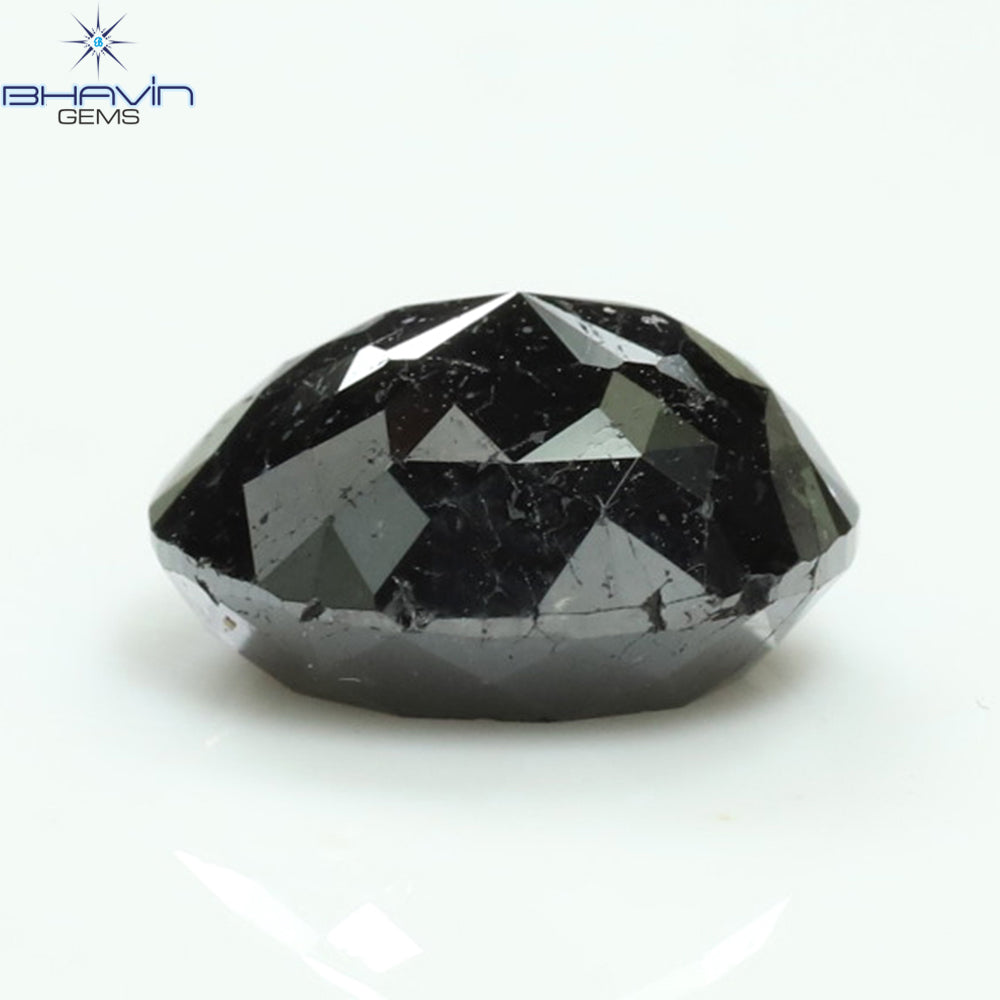 3.19 CT, Oval Shape Natural Loose Diamond Tited Black Color, Clarity I3 (9.32 MM)