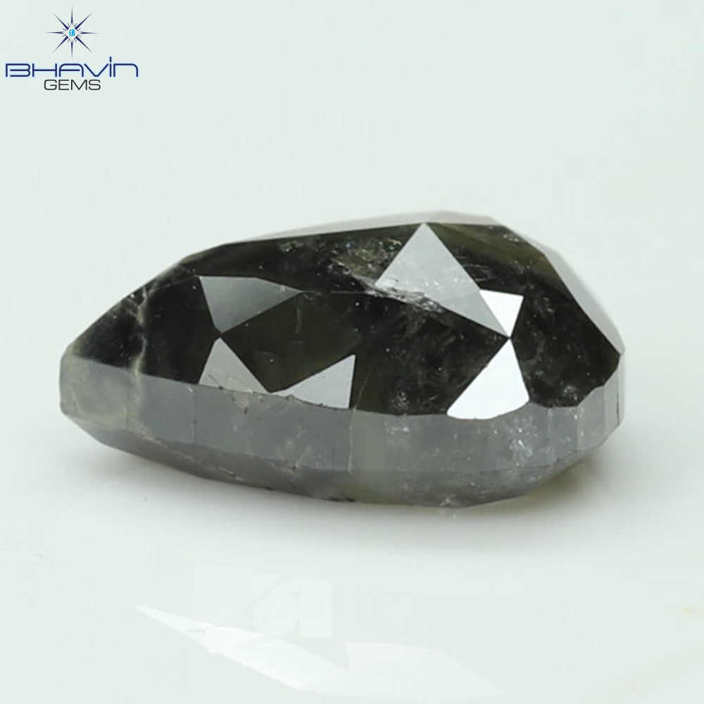 2.40 CT, Pear Shape Natural Loose Diamond Salt and Pepper Color ,Clarity I3