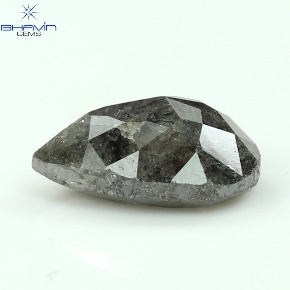 1.48 CT Pear Shape Natural Loose Diamond Salt and Pepper Color Clarity I3,( 8.30 MM)