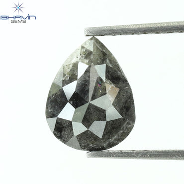 1.48 CT Pear Shape Natural Loose Diamond Salt and Pepper Color Clarity I3,( 8.30 MM)
