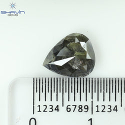 2.40 CT, Pear Shape Natural Loose Diamond Salt and Pepper Color ,Clarity I3