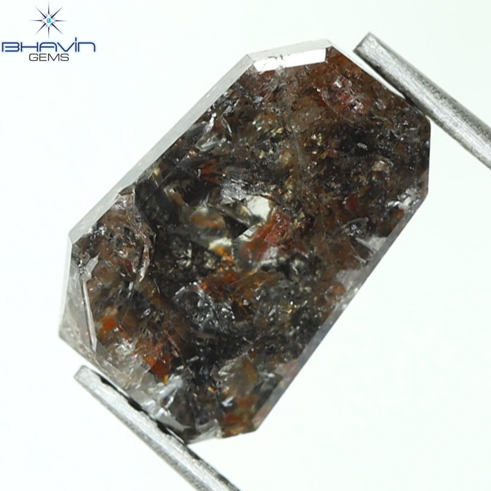 2.28 CT, Shield Shape Salt and Pepper Color Diamond Natural Loose Diamond,Color I3,( 8.10 MM)