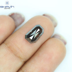 2.28 CT, Shield Shape Salt and Pepper Color Diamond Natural Loose Diamond,Color I3,( 8.10 MM)