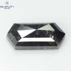 4.72 CT Hexagon Diamond Salt And Pepper Color Natural Diamond Clarity I3