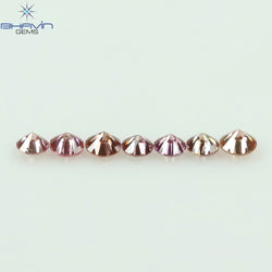 0.08 CT/7 Pcs Round Shape Natural Loose Diamond Pink Color VS-SI Clarity (1.50 MM)