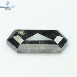 4.72 CT Hexagon Diamond Salt And Pepper Color Natural Diamond Clarity I3