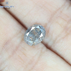 1.15 CT, Oval Diamond, Salt And Pepper Color, Clarity I3