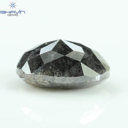 1.56 CT, 0val Shape, Black Gray (Salt And Pepper)Color Loose Diamond, Clarity I3