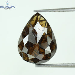 2.24 CT, Pear Shape, Drak Brown Color Loose Diamond, Clarity I3